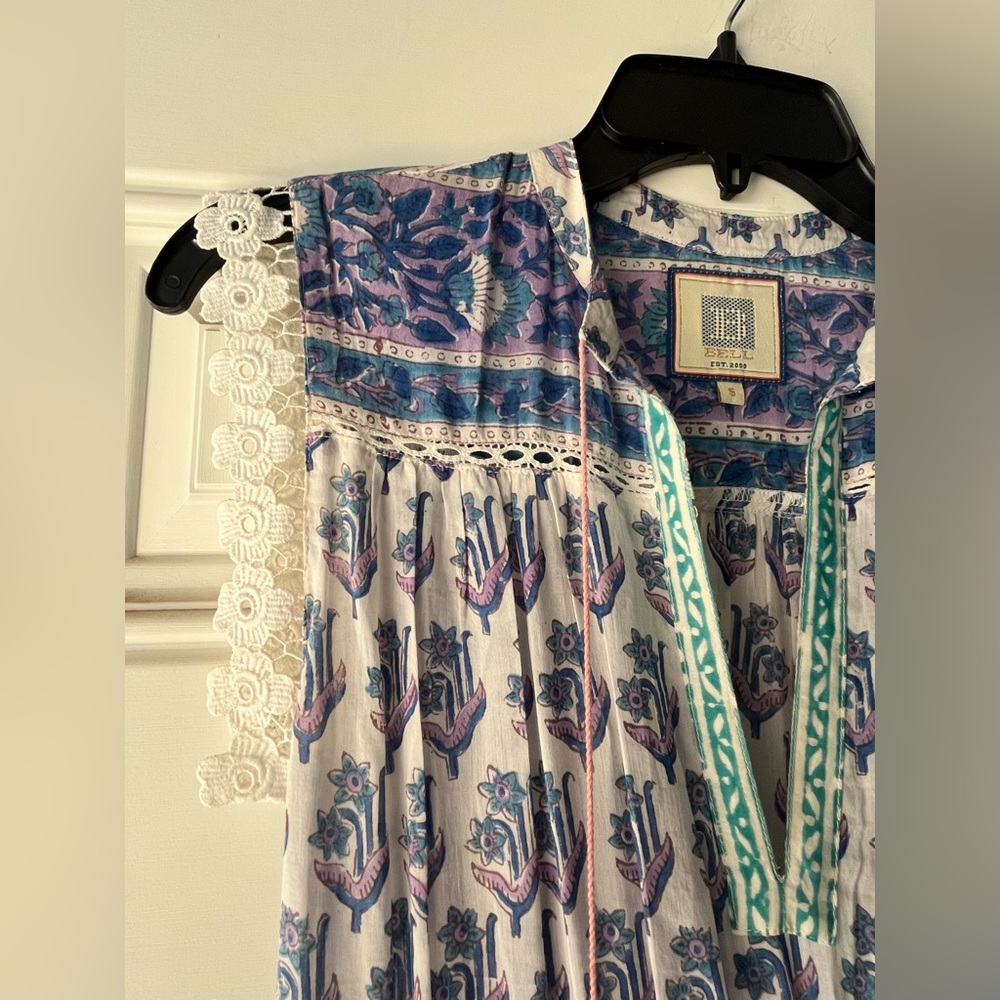 Bell By Alicia Bell Viv Maxi sleeveless Dress small cotton silk colorful - Picture 8 of 12